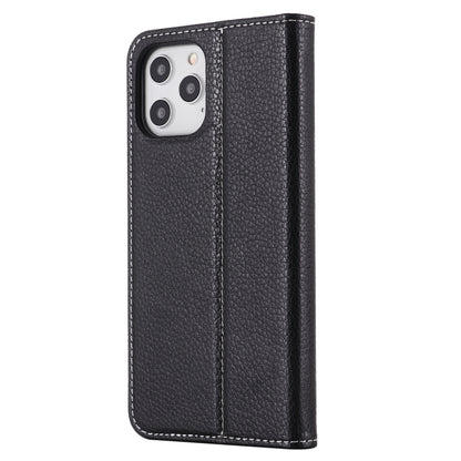 For iPhone 12 / 12 Pro GEBEI PU+TPU Horizontal Flip Protective Case with Holder & Card Slots(Black) - iPhone 12 / 12 Pro Cases by GEBEI | Online Shopping UK | buy2fix