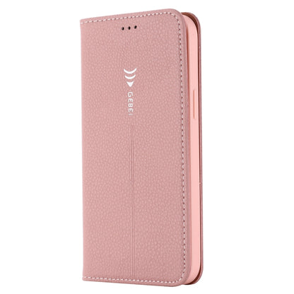 For iPhone 12 Pro Max GEBEI PU+TPU Horizontal Flip Protective Case with Holder & Card Slots(Rose Gold) - iPhone 12 Pro Max Cases by GEBEI | Online Shopping UK | buy2fix