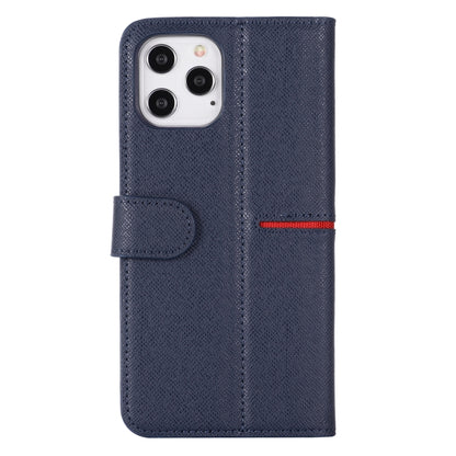 For iPhone 12 mini GEBEI Top-grain Leather Horizontal Flip Protective Case with Holder & Card Slots & Wallet & Photo Frame (Blue) - iPhone 12 mini Cases by GEBEI | Online Shopping UK | buy2fix