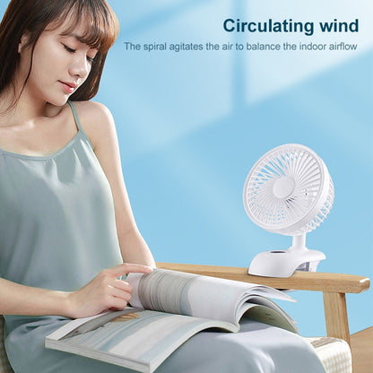 F601 Multifunctional Clip-on Electric Fan with LED Display (White) - Consumer Electronics by buy2fix | Online Shopping UK | buy2fix