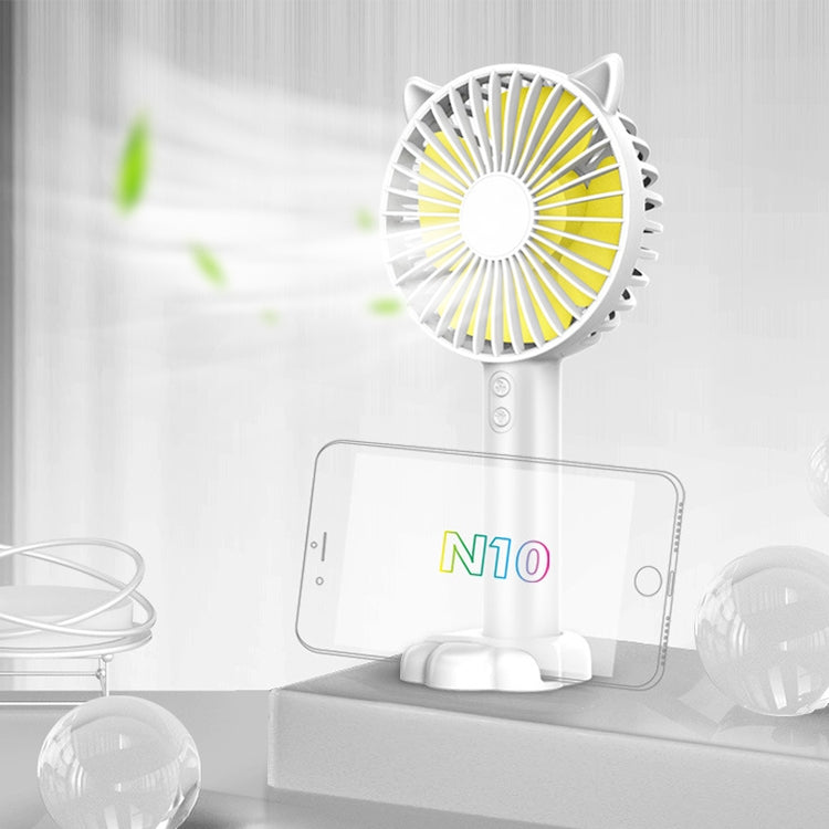 N10 Multi-function Handheld Desktop Holder Electric Fan, with 3 Speed Control (White) - Electric Fans by buy2fix | Online Shopping UK | buy2fix