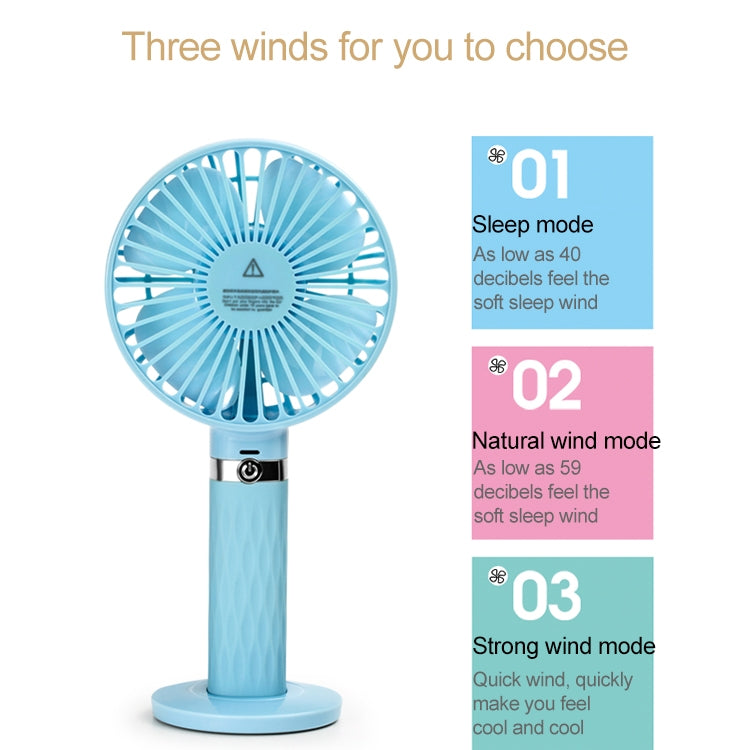 S8 Portable Mute Handheld Desktop Electric Fan, with 3 Speed Control (Black) - Consumer Electronics by buy2fix | Online Shopping UK | buy2fix