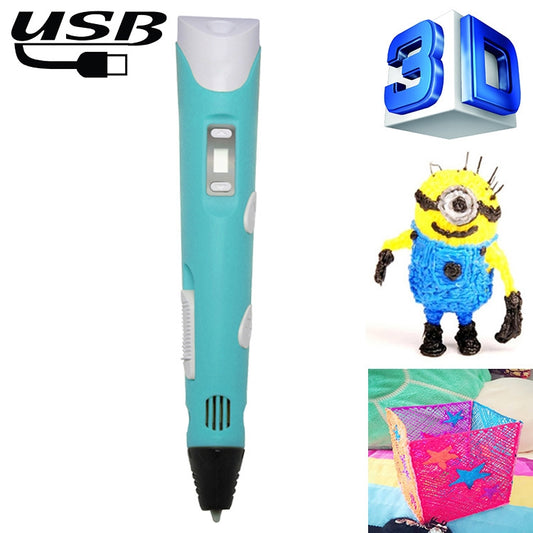 Hand-held 3D Printing Pen, USB Plug(Blue) - Consumer Electronics by buy2fix | Online Shopping UK | buy2fix