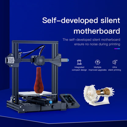 CREALITY Ender-3 V2 Craborundom Glass Platform Ultra-silent DIY 3D Printer, Print Size : 22 x 22 x 25cm, UK Plug - 3D Printer by Creality | Online Shopping UK | buy2fix