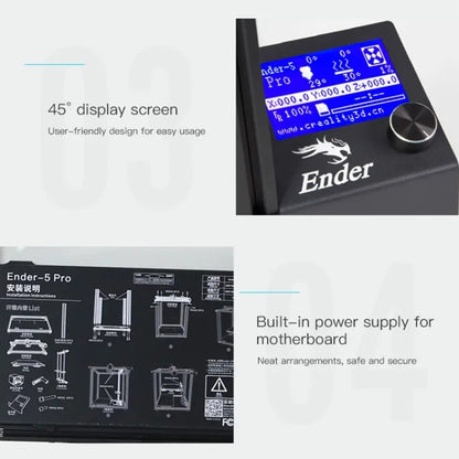 CREALITY Ender-5 Pro Silent Mainboard Double Y-axis DIY 3D Printer, Print Size : 22 x 22 x 30cm, AU Plug - 3D Printer by Creality | Online Shopping UK | buy2fix