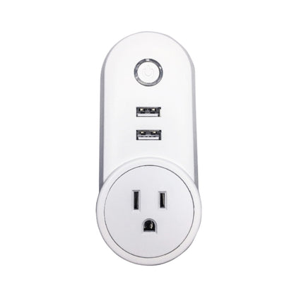 SA-002 2 USB Ports + 1 US Socket WiFi Smart Power Plug Socket, Compatible with Alexa and Google Home, AC 110V-230V, US Plug - Consumer Electronics by buy2fix | Online Shopping UK | buy2fix