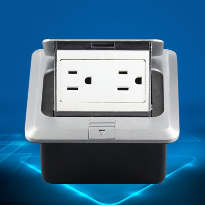 Hidden Pop-up Aluminum Alloy Computer Floor Socket with Cover Bottom Box, US Plug - Consumer Electronics by buy2fix | Online Shopping UK | buy2fix