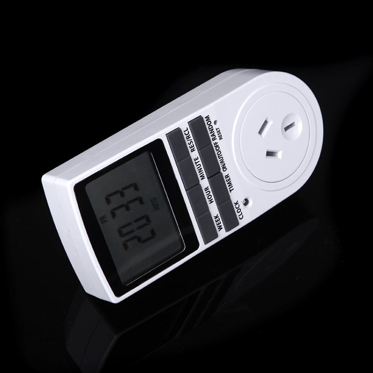 AC 240V Smart Home Plug-in Programmable LCD Display Clock Summer Time Function 12/24 Hours Changeable Timer Switch Socket, AU Plug - Consumer Electronics by buy2fix | Online Shopping UK | buy2fix