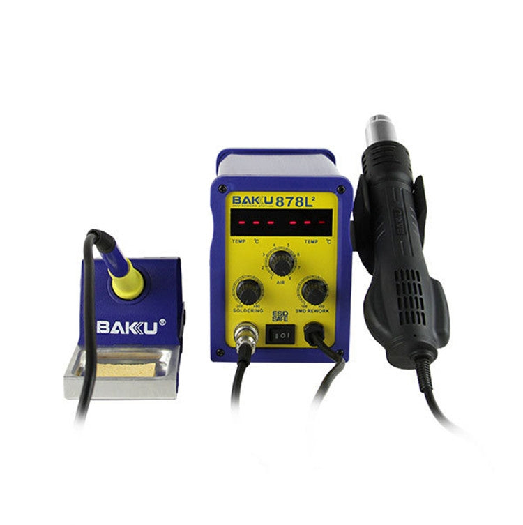 BAKU BK-878L2 AC 110V LED Display 2 in 1 Hot Air Gun Soldering Iron Soldering Station - Electric Soldering Iron by BAKU | Online Shopping UK | buy2fix