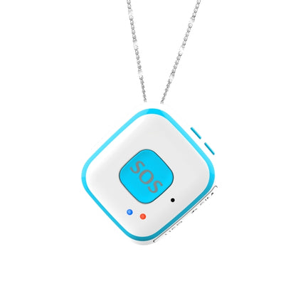 V28 Necklace Style GSM Mini LBS WiFi AGPS Tracker SOS Communicator(Blue) - Personal Tracker by buy2fix | Online Shopping UK | buy2fix