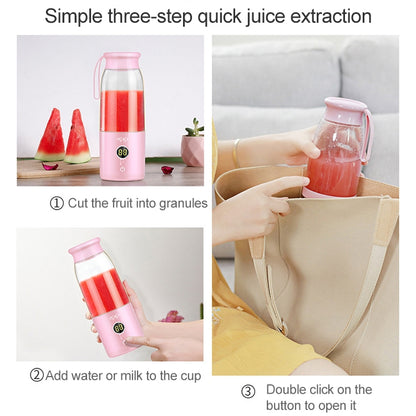 Vitamer USB Mini Portable Juicer Juice Blender Lemon Fruit Squeezers Reamers Bottle (Pink) - Home & Garden by buy2fix | Online Shopping UK | buy2fix