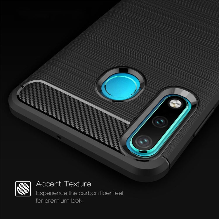 Brushed Texture Carbon Fiber TPU Case for Huawei P30 Lite (Navy Blue) - Huawei Cases by buy2fix | Online Shopping UK | buy2fix