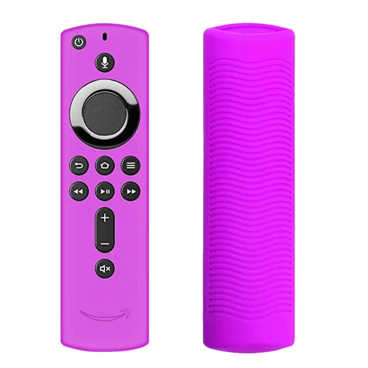 Non-slip Texture Washable Silicone Remote Control Cover for Amazon Fire TV Remote Controller (Purple) - Remote Control Covers by buy2fix | Online Shopping UK | buy2fix