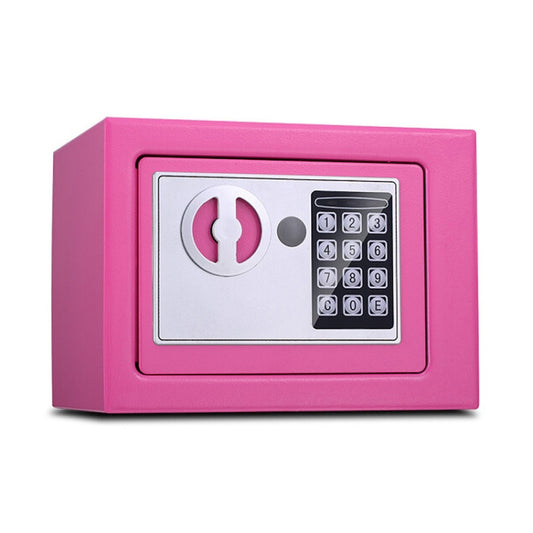 17E Home Mini Electronic Security Lock Box Wall Cabinet Safety Box without Coin-operated Function(Pink) - Security by buy2fix | Online Shopping UK | buy2fix