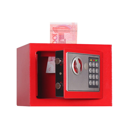 17E Home Mini Electronic Security Lock Box Wall Cabinet Safety Box with Coin-operated Function(Red) - Security by buy2fix | Online Shopping UK | buy2fix
