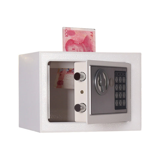 17E Home Mini Electronic Security Lock Box Wall Cabinet Safety Box with Coin-operated Function(White) - Security by buy2fix | Online Shopping UK | buy2fix