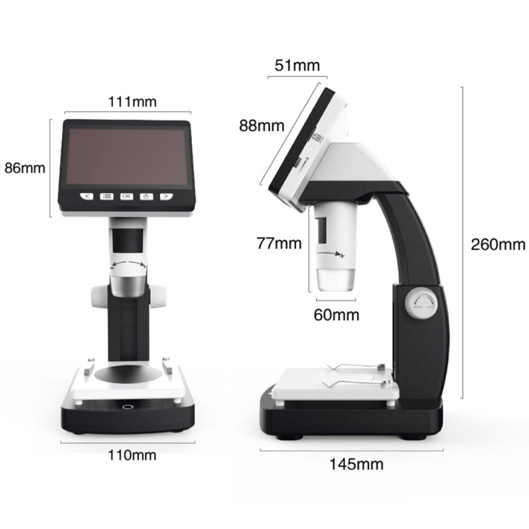 inskam306 1080P 4.3 inch Display Screen HD Digital Microscope - Digital Microscope by buy2fix | Online Shopping UK | buy2fix