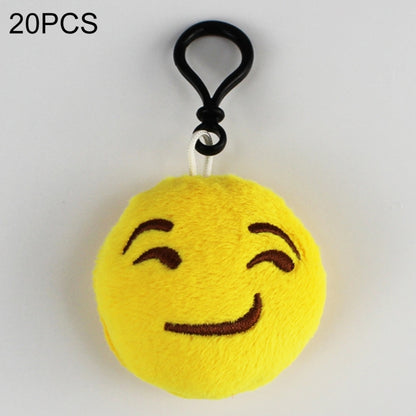 20 PCS Creative Plush Doll Mobile Pendants Gift Cartoon Cute Facial Expression Decorations Keychains with Hook - Key Rings by buy2fix | Online Shopping UK | buy2fix