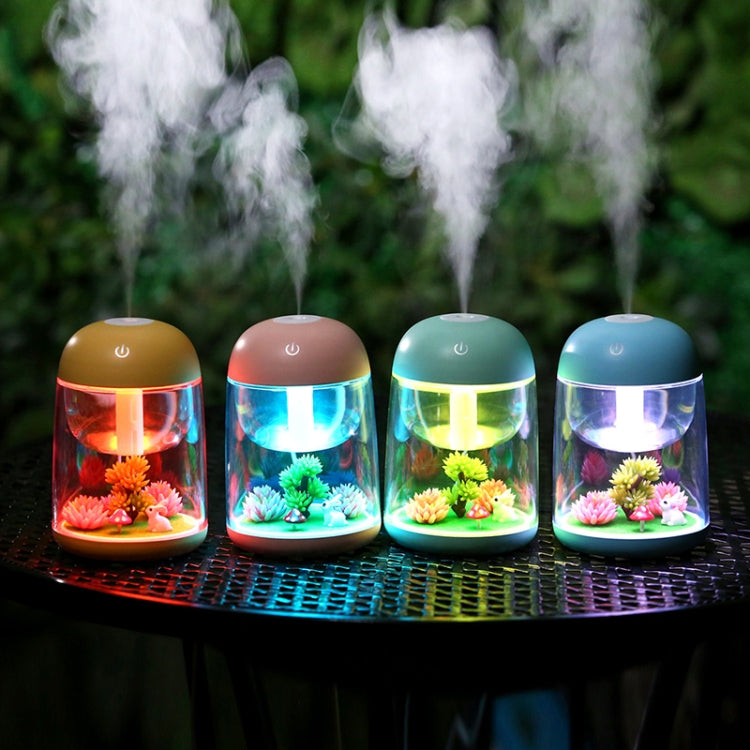 Imycoo WT602 2W Portable Mini Micro Landscape Design USB Charge Aromatherapy Air Humidifier with LED Colorful Light, Water Tank Capacity: 180ml, DC 5V(Yellow) - Home & Garden by buy2fix | Online Shopping UK | buy2fix