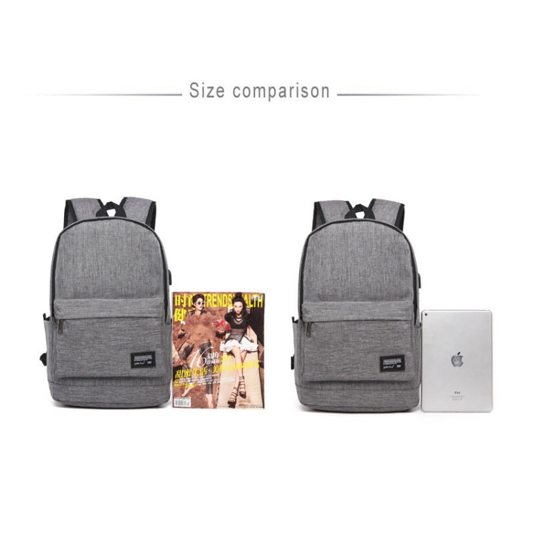 Universal Multi-Function Oxford Cloth Laptop Shoulders Bag Backpack with External USB Charging Port, Size: 45x31x16cm, For 15.6 inch and Below Macbook, Samsung, Lenovo, Sony, DELL Alienware, CHUWI, ASUS, HP(Grey) - Backpack by buy2fix | Online Shopping UK | buy2fix
