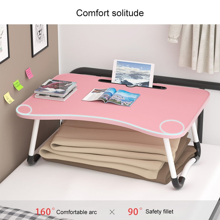 W-shaped Non-slip Legs Square Pattern Adjustable Folding Portable Laptop Desk without Card Slot (Cloud) - Computer & Networking by buy2fix | Online Shopping UK | buy2fix