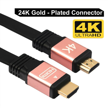 3m HDMI 2.0 (4K)  30AWG High Speed 18Gbps Gold Plated Connectors HDMI Male to HDMI Male Flat Cable(Rose Gold) -  by buy2fix | Online Shopping UK | buy2fix