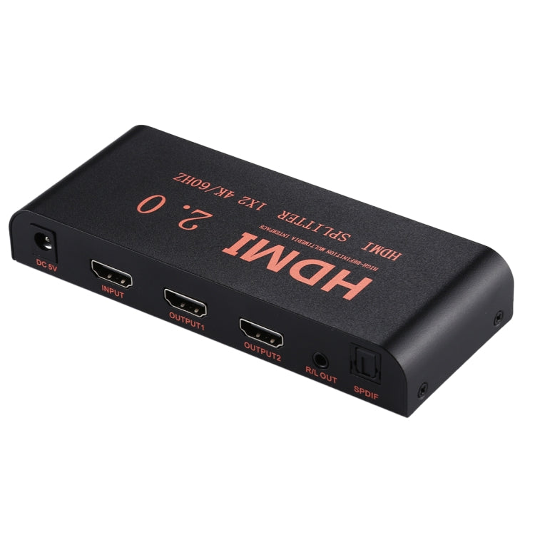 CY-041 1X2 HDMI 2.0 4K/60Hz Splitter, EU Plug - Splitter by buy2fix | Online Shopping UK | buy2fix