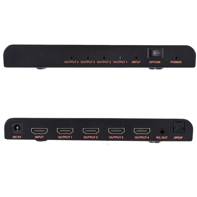 CY-042 1X4 HDMI 2.0 4K/60Hz Splitter, EU Plug - Splitter by buy2fix | Online Shopping UK | buy2fix