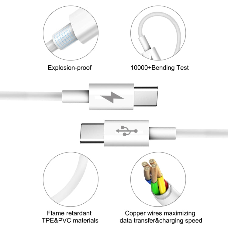 HAWEEL 25W 3A Type-C / USB-C to Type-C / USB-C PD Fast Charging Data Cable, Length: 1m - USB-C & Type-C Cable by buy2fix | Online Shopping UK | buy2fix