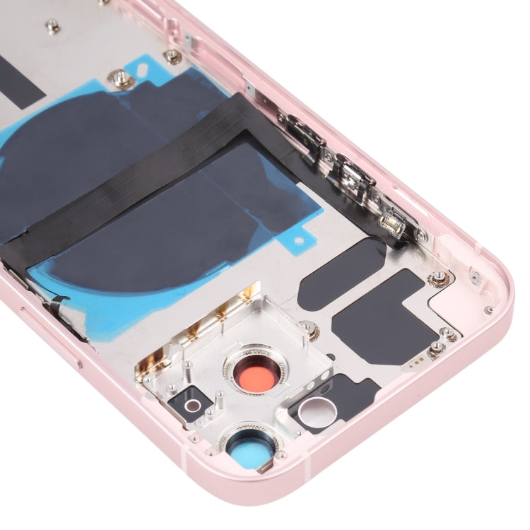 For iPhone 13 Battery Back Cover with Side Keys & Card Tray & Power + Volume Flex Cable & Wireless Charging Module(Pink) - Repair & Spare Parts by buy2fix | Online Shopping UK | buy2fix
