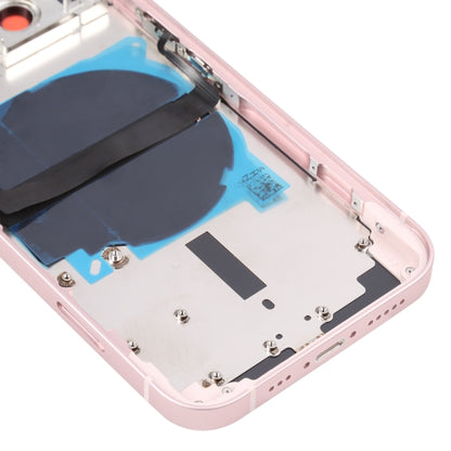 For iPhone 13 Battery Back Cover with Side Keys & Card Tray & Power + Volume Flex Cable & Wireless Charging Module(Pink) - Repair & Spare Parts by buy2fix | Online Shopping UK | buy2fix