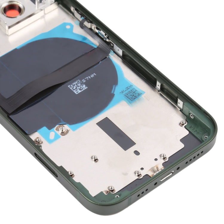 For iPhone 13 Battery Back Cover with Side Keys & Card Tray & Power + Volume Flex Cable & Wireless Charging Module(Green) - Repair & Spare Parts by buy2fix | Online Shopping UK | buy2fix