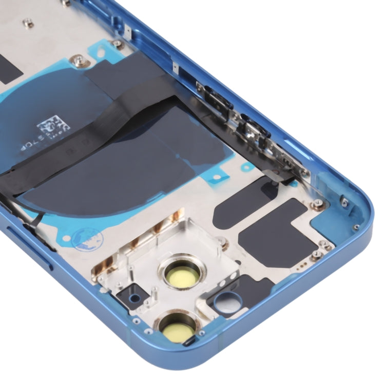 For iPhone 13 Battery Back Cover with Side Keys & Card Tray & Power + Volume Flex Cable & Wireless Charging Module(Blue) - Repair & Spare Parts by buy2fix | Online Shopping UK | buy2fix