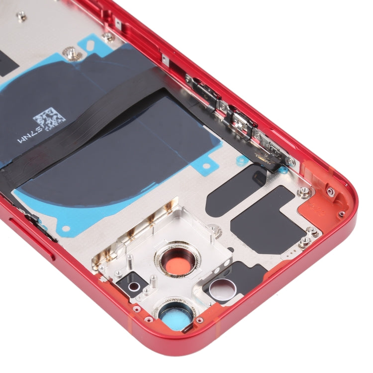 For iPhone 13 Battery Back Cover with Side Keys & Card Tray & Power + Volume Flex Cable & Wireless Charging Module(Red) - Repair & Spare Parts by buy2fix | Online Shopping UK | buy2fix