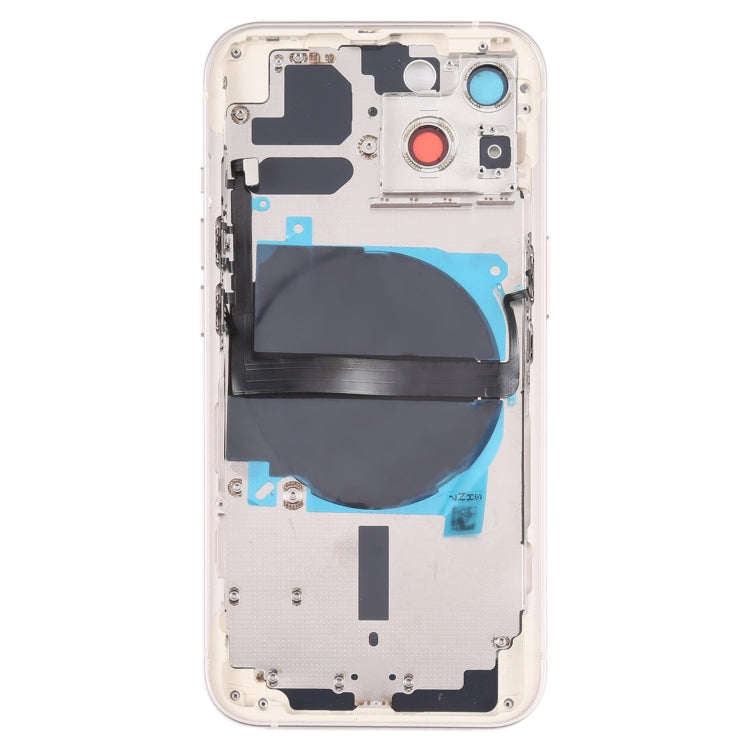 For iPhone 13 Battery Back Cover with Side Keys & Card Tray & Power + Volume Flex Cable & Wireless Charging Module(White) - Repair & Spare Parts by buy2fix | Online Shopping UK | buy2fix