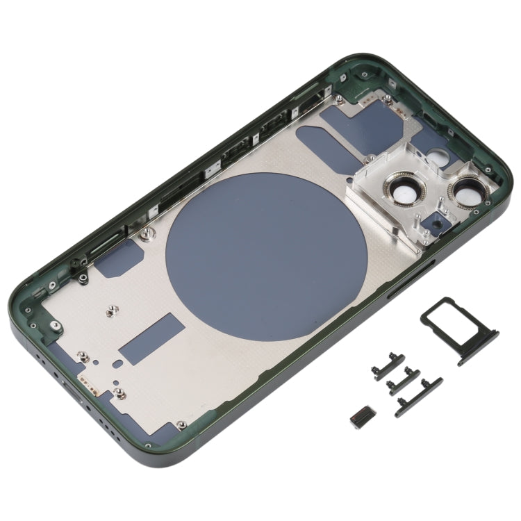 Back Housing Cover with SIM Card Tray & Side  Keys & Camera Lens for iPhone 13 Mini(Green) - Repair & Spare Parts by buy2fix | Online Shopping UK | buy2fix