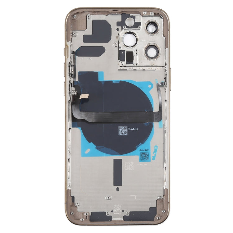 For iPhone 13 Pro Max Battery Back Cover with Side Keys & Card Tray & Power + Volume Flex Cable & Wireless Charging Module(Gold) - Repair & Spare Parts by buy2fix | Online Shopping UK | buy2fix
