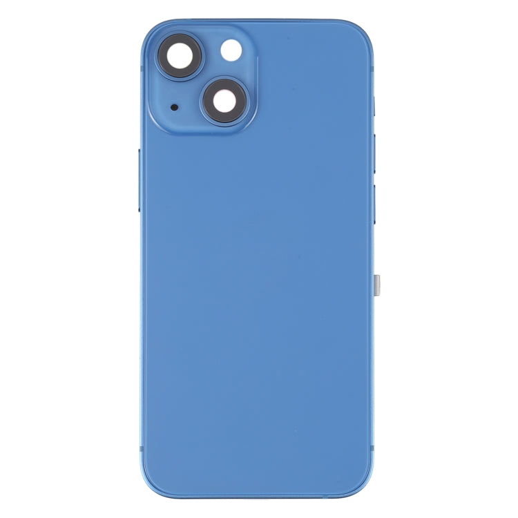 For iPhone 13 mini Battery Back Cover with Side Keys & Card Tray & Power + Volume Flex Cable & Wireless Charging Module(Blue) - Repair & Spare Parts by buy2fix | Online Shopping UK | buy2fix