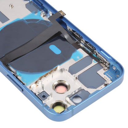 For iPhone 13 mini Battery Back Cover with Side Keys & Card Tray & Power + Volume Flex Cable & Wireless Charging Module(Blue) - Repair & Spare Parts by buy2fix | Online Shopping UK | buy2fix