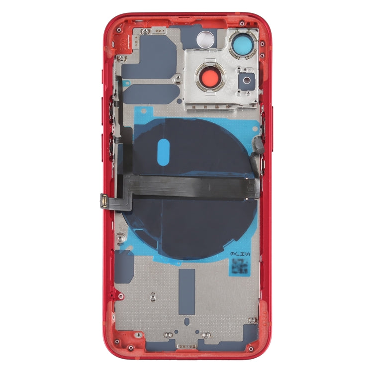 For iPhone 13 mini Battery Back Cover with Side Keys & Card Tray & Power + Volume Flex Cable & Wireless Charging Module(Red) - Repair & Spare Parts by buy2fix | Online Shopping UK | buy2fix