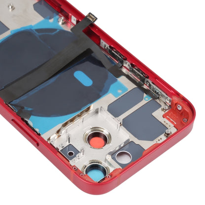 For iPhone 13 mini Battery Back Cover with Side Keys & Card Tray & Power + Volume Flex Cable & Wireless Charging Module(Red) - Repair & Spare Parts by buy2fix | Online Shopping UK | buy2fix