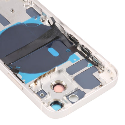 For iPhone 13 mini Battery Back Cover with Side Keys & Card Tray & Power + Volume Flex Cable & Wireless Charging Module(White) - Repair & Spare Parts by buy2fix | Online Shopping UK | buy2fix