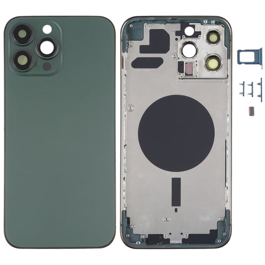 Back Housing Cover with SIM Card Tray & Side  Keys & Camera Lens for iPhone 13 Pro Max(Green) - Repair & Spare Parts by buy2fix | Online Shopping UK | buy2fix