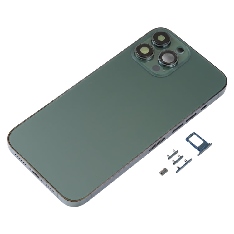 Back Housing Cover with SIM Card Tray & Side  Keys & Camera Lens for iPhone 13 Pro Max(Green) - Repair & Spare Parts by buy2fix | Online Shopping UK | buy2fix