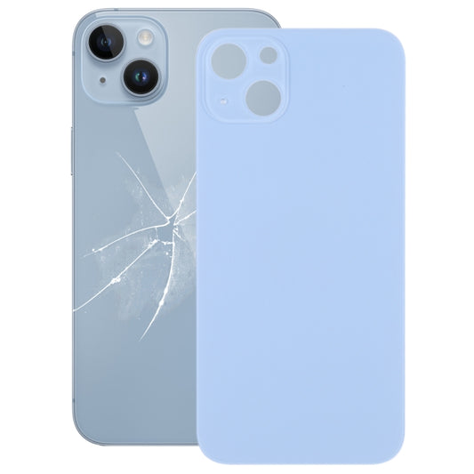 Easy Replacement Big Camera Hole Glass Back Battery Cover for iPhone 14(Blue) - Repair & Spare Parts by buy2fix | Online Shopping UK | buy2fix