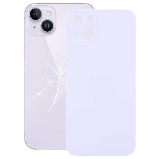 Easy Replacement Big Camera Hole Glass Back Battery Cover for iPhone 14(Purple) - Repair & Spare Parts by buy2fix | Online Shopping UK | buy2fix