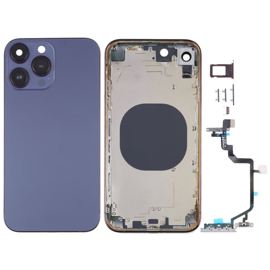 Back Housing Cover with Appearance Imitation of iP14 Pro for iPhone XR(Purple) - Repair & Spare Parts by buy2fix | Online Shopping UK | buy2fix
