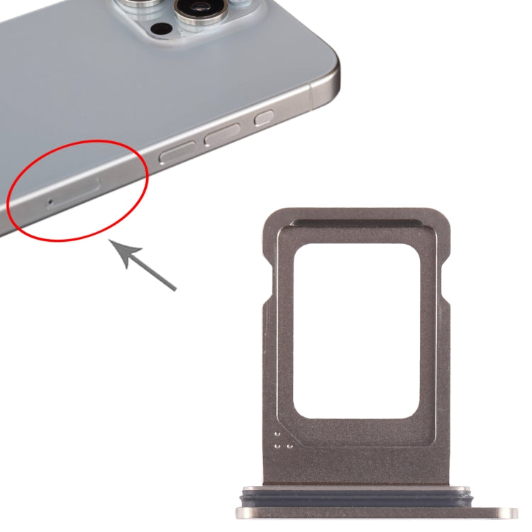 For iPhone 15 Pro SIM Card Tray (Titanium Color) -  by buy2fix | Online Shopping UK | buy2fix