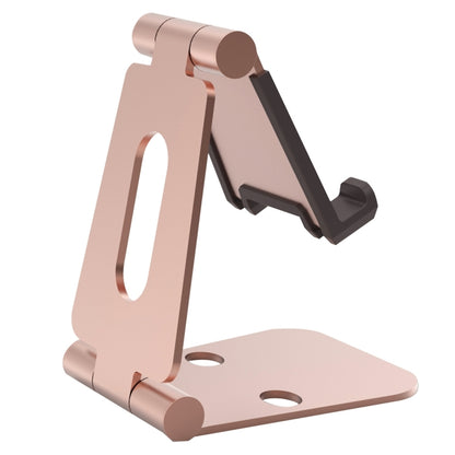 Universal Aluminum Alloy Foldable Adjustable Holder Stand, for iPad, Samsung, Lenovo, Sony, and other Tablet(Rose Gold) - Desktop Holder by buy2fix | Online Shopping UK | buy2fix