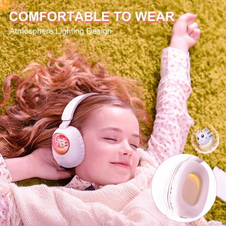 B4 RGB Cartoon Stereo Headset Wireless Bluetooth Headphones (Purple) - Apple Accessories by buy2fix | Online Shopping UK | buy2fix